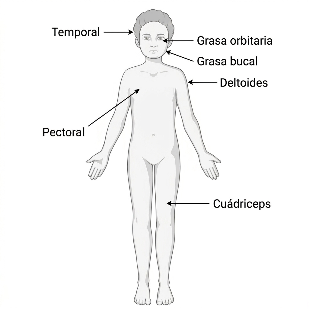 Ilustración cuerpo pediátrico anterior